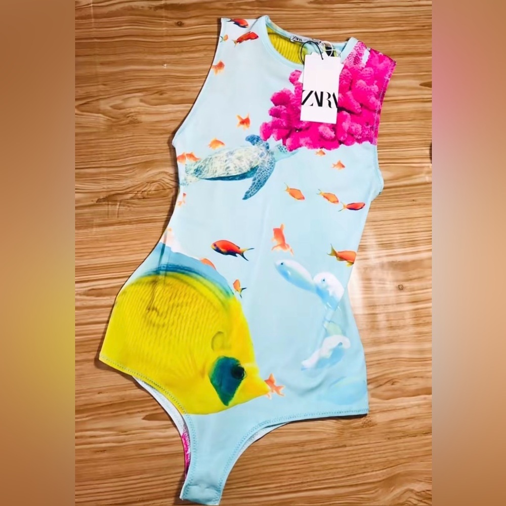 ZARA Printed sleeveless bodysuit 1165/212